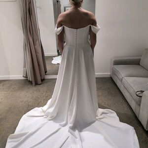 Elegant Off-Shoulder Wedding Dress- Never Worn!